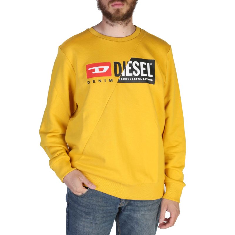 Diesel S-GIRK Cuty Yellow Man Sweatshirt