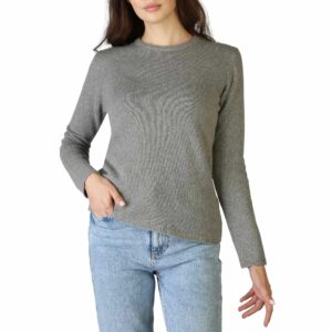 100% Cashmere C-NECK-W Grey Woman Sweater